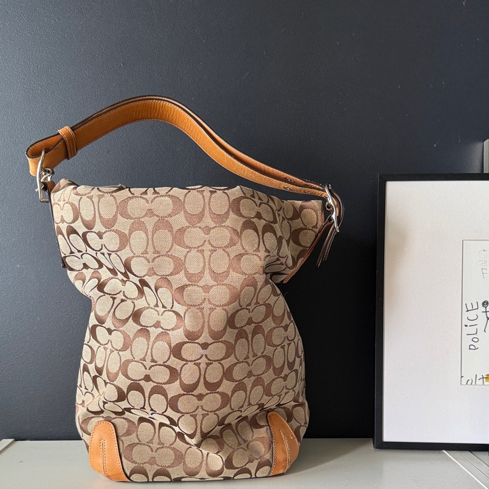 Vintage Coach Bleeker Classic Canvas Bucket